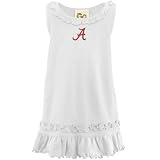 Alabama Crimson Tide Toddler White Ruffle Tank Dress with crystals