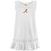 Alabama Crimson Tide Toddler White Ruffle Tank Dress with crystals