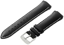 TechnoMarine 1086M MoonSun 17-mm Black Leather Strap with Single-Buckle