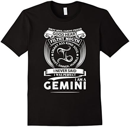 Men's I Never Said I Was Perfect I Am A Gemini T-Shirt XL Black