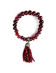 18kt Gold 0.73cts Pave Diamond Single Strand Tassel Bracelet 172.25 Cts Gemstone Silver Fashion Jewelry