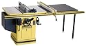 Powermatic 1660760K Model 66 10-Inch Left Tilt 3 Horsepower Cabinet Saw with 50-Inch Accu-Fence and 2 Cast Iron Extension Wings, 230-Volt 1 Phase