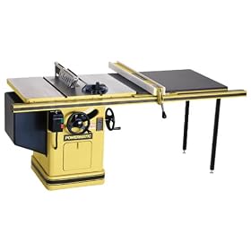 Powermatic 1660760K Model 66 10-Inch Left Tilt 3 Horsepower Cabinet Saw with 50-Inch Accu-Fence and 2 Cast Iron Extension Wings, 230-Volt 1 Phase