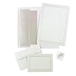 Classic Borders Wedding Invitation and Response Card Kit - Pearl/White