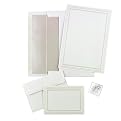 Classic Borders Wedding Invitation and Response Card Kit - Pearl/White
