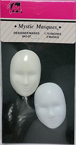 Pair 1.75" Face Masks Push Molds for Clay Jewelry &amp; Small Dolls