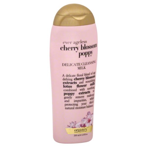 Organix Ever Ageless Delicate Cleansing Milk, Organic Cherry Blossom & Poppy, 6.8 oz