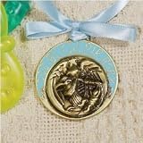 Baby Boy's Guardian Angel Crib Medallion Baptism or Christening