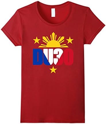 Women's DU30 Shirt for Men, Women and Kids - Duterte for President Large Cranberry