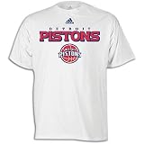 Detroit Pistons White adidas True T-Shirt