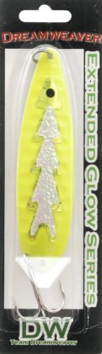 Dreamweaver Lures Magnum Super Glow Lemon Fishing Spoon Lure, Yellow
