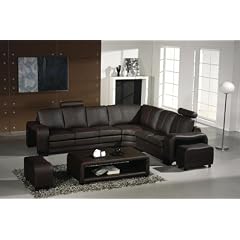 LEDER SOFA LEDERSOFA " LAVITA " WOHNLANDSCHAFT MIT TISCH COUCH ECKSOFA ECKGARNITUR BRAUN
