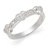 14k White Gold Diamond 3 Heart Ring (1/5 cttw, H-I Color, SI1-SI2 Clarity), Size 6