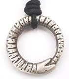 Ancient Oroboros Silver Tone Pewter Pendant Necklace