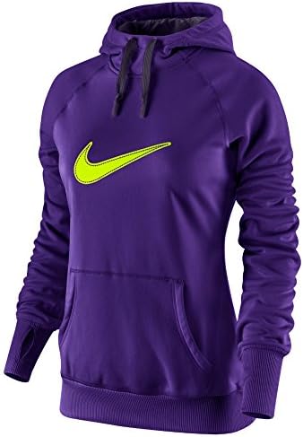 Womens Nike Swoosh Out All Time Hoody Electro Purple/Purple Dynasty/Volt Size X-Small