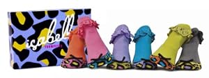 Trumpette 6 Pairs Of Leopard Print Pixie Shoe Socks In A Gift Box