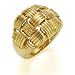 Jewelry : 18K Italian Yellow Gold Basket Weave Ring