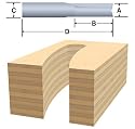 BOSCH 85997M Solid Carbide 3/16-Inch x 5/8-Inch Straight Single O-Flute 1/4-Inch Shank Router Bit