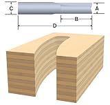 BOSCH 85995M Solid Carbide 1/2-Inch x 1-1/4-Inch Straight Double Flute 1/2-Inch Shank Router Bit