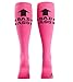 Sock It To Me Knee High Socks, Pink Bad Ass One Size