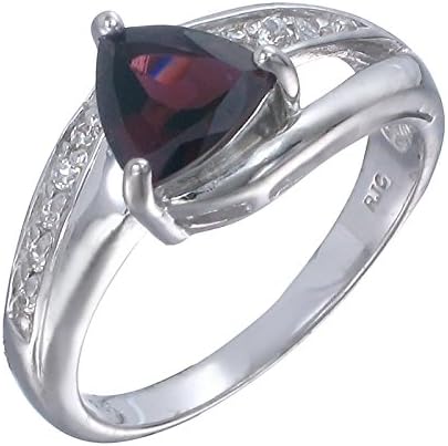 Vir Jewels Sterling Silver Garnet Ring (0.80 CT) In Size 7