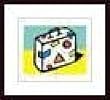 Art Poster Wood Framed Print - Suitcase - Artist: Tom Slaughter- Poster Size: 14 X 16