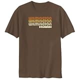 T-Shirt Brown  Wilmington Retro Color  Delaware Usa City