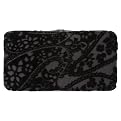Xhilaration&reg; Flocked Hinged Clutch Wallet - Black