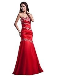 Mermaid Sweetheart Taffeta Floor Length Lace Dropped   Waistline Prom Dress 