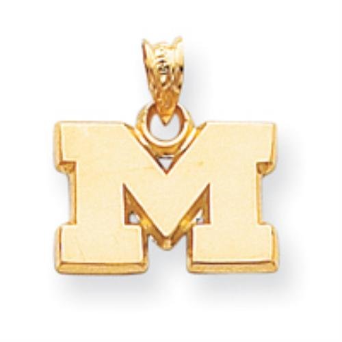14k Gold Collegiate University Of Michigan Charm