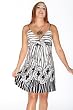 Perpetual Vogue Sexy Black White Spaghetti Strap Dress