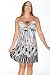 Perpetual Vogue Sexy Black White Spaghetti Strap Dress