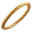14 Karat Rose Gold over Sterling Silver 6-mm Twisted Bangle
