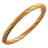 14 Karat Rose Gold over Sterling Silver 6-mm Twisted Bangle
