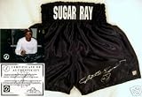 Sugar Ray Leonard Signed Boxing Trunks