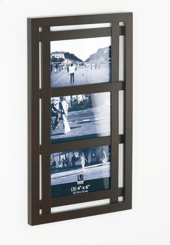 Umbra Teja 4-inch-by-6-inch 3-Opening Wood Wall Frame