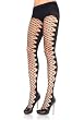 Diamond Net Front Tights (Black;One Size)