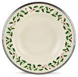 Lenox Holiday Platinum Ivory China Pasta Bowl /Rim Soup