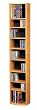 9 Shelf Slim Media Storage Center In Natural Oak Finish By Ameriwood Furniture