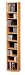 9 Shelf Slim Media Storage Center In Natural Oak Finish By Ameriwood Furniture
