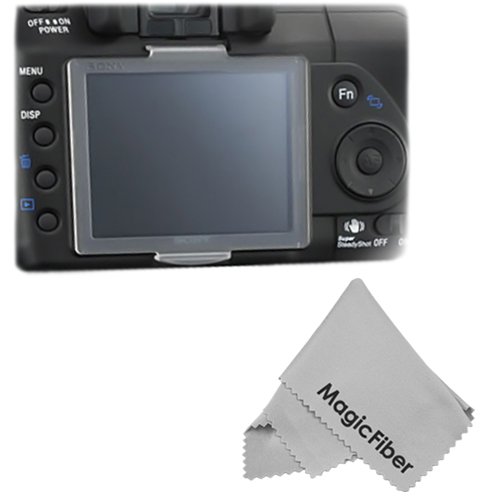 Hard LCD Screen Protector (PCK-LH5AM Replacement) for SONY Alpha (A450 A390 A380 A330 A290 A230) DSLR Cameras + Premium MagicFiber Microfiber Lens Cleaning Cloth