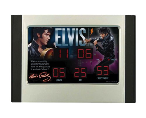 Elvis Presley Alarm Desk Clock (9.5
