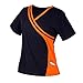 Denver Broncos Women's Two Tone Mock Wrap Scrub Top