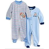 Baby Boy Sport Sleepers Layette Gift Set Blue "Little Sport" Size 0-3 month