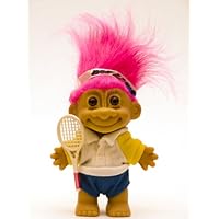 My Lucky TENNIS PLAYER Troll Doll (Hot Pink Hair)