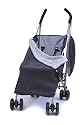 Stay-put buggy blanket - Reversible charcoal / silver grey
