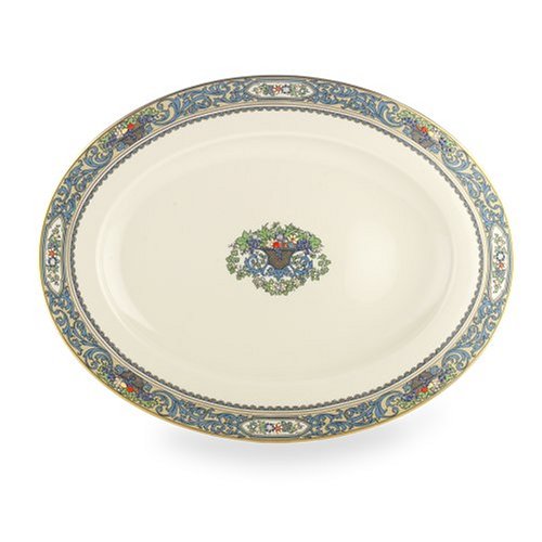 Lenox Autumn Gold Banded Oval Platter