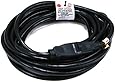 Monoprice 25ft 16AWG Power Extension Cord Cable - SJT 16/3C NEMA 5-15P TO NEMA 5-15R (13A/125V) AP301+SP506 - Black