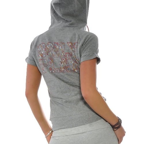 ONLY Play SS Hood Sweat Jacke grau ONLY Play SS Hood Sweat Jacke grau