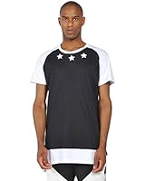 Pizoff Unisex Golden Medusa Luxury Extra Long Baroque Side Zip T Shirt